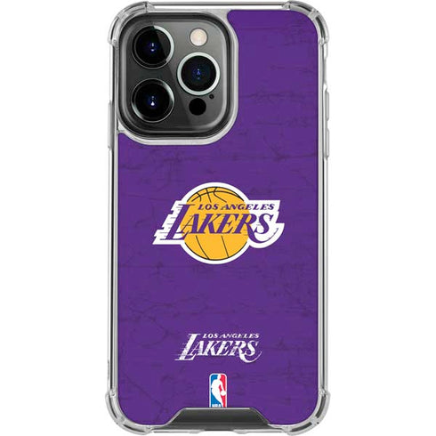 NBA Los Angeles Lakers Purple Primary Logo iPhone 16 Pro Clear Case